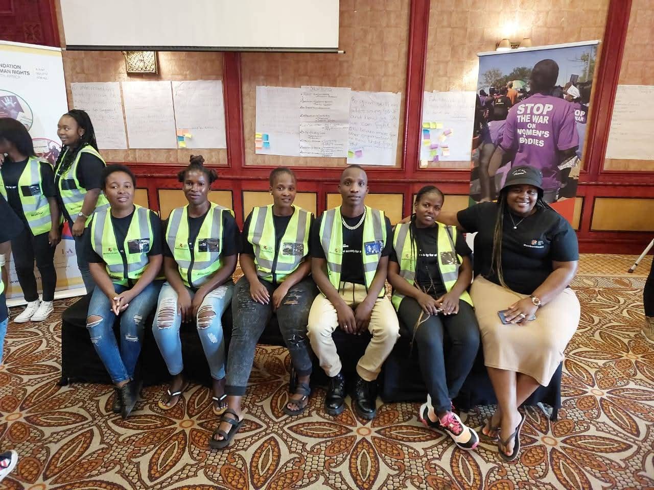 Workshop participants wearing reflective vests