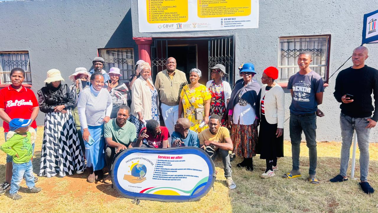 Ingomuso Lethu Centre team and community partners outside the centre