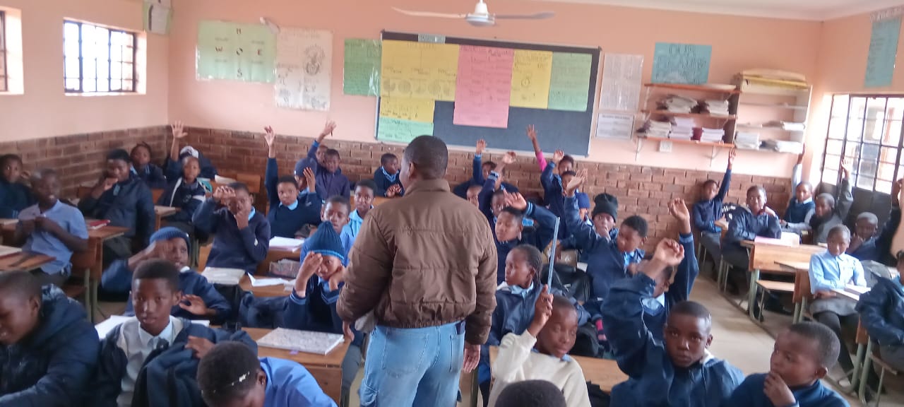 Learners attending a school awareness programme